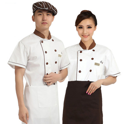 Hotel chef overalls short sleeves