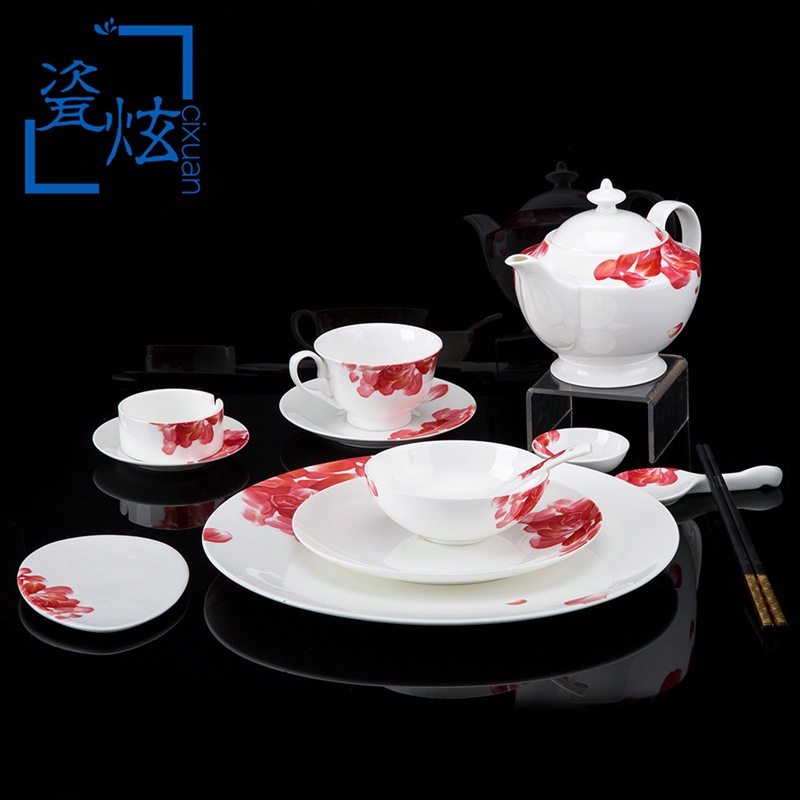 【 Beauty 】 High-end bone China tableware set