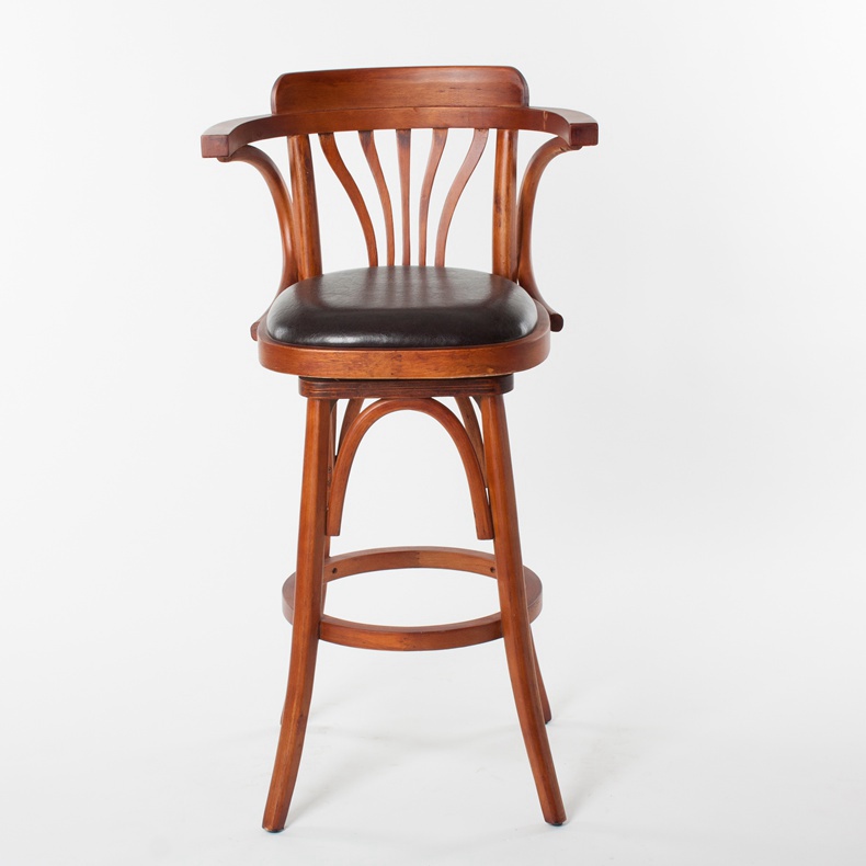 Rotary solid wood vintage high chair