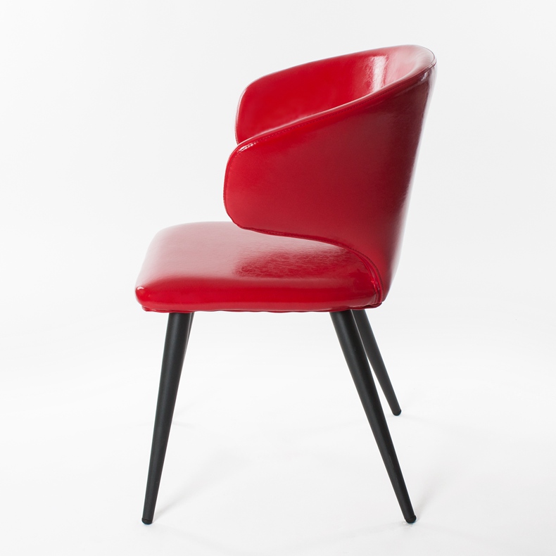 PU leather big red chair