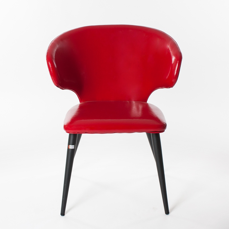 PU leather big red chair