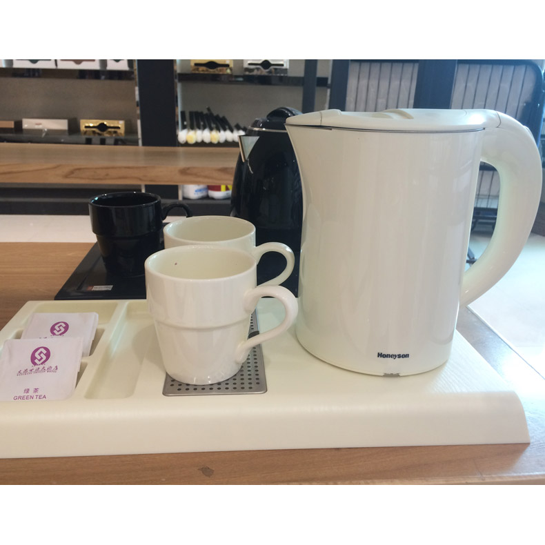 Hotel electric kettle with tray cup