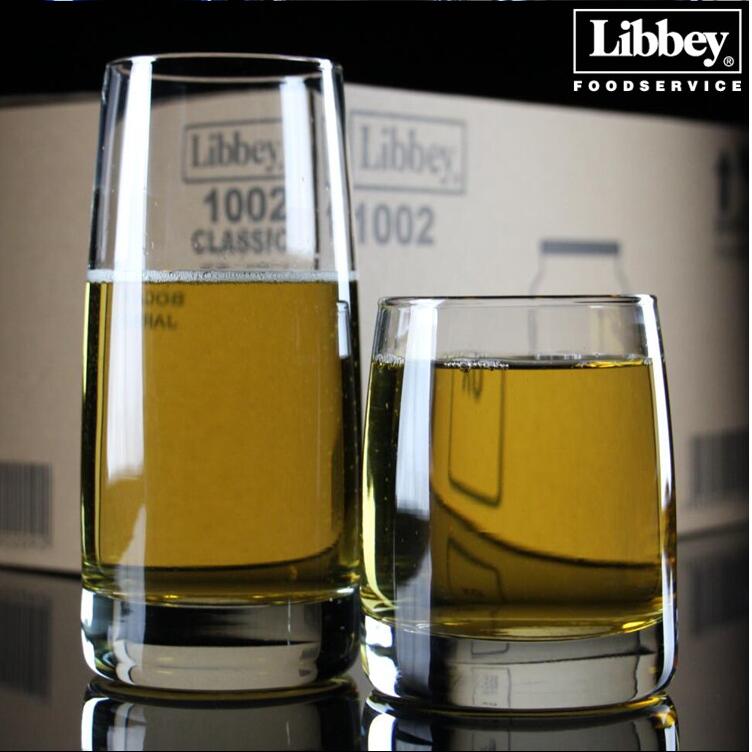 Libby round closed thick bottom glass