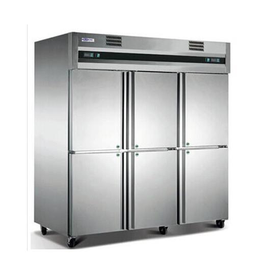 Stainless steel six-door refrigerator