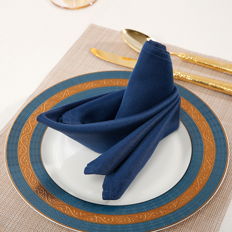 Elegant blue mat napkin