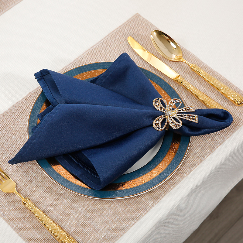 Elegant blue mat napkin