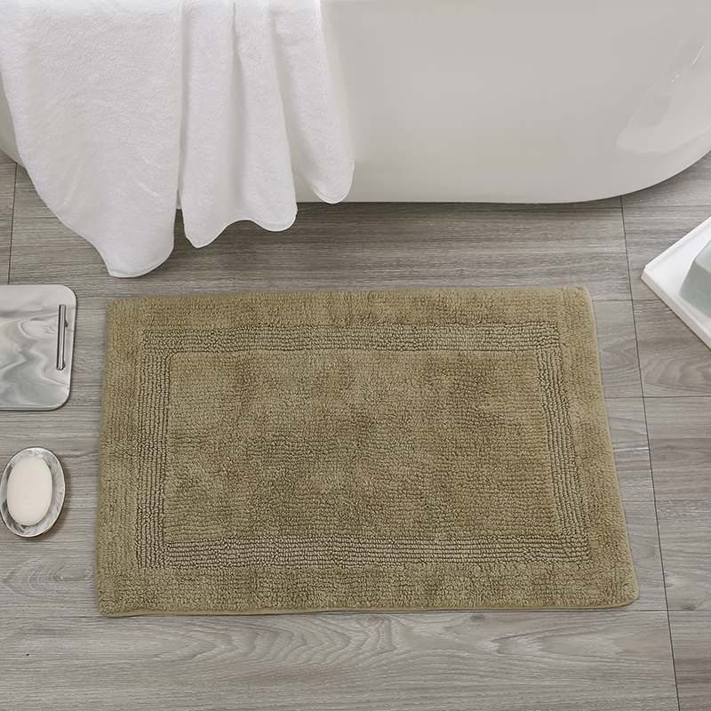 Blue-brown reversible floor towel