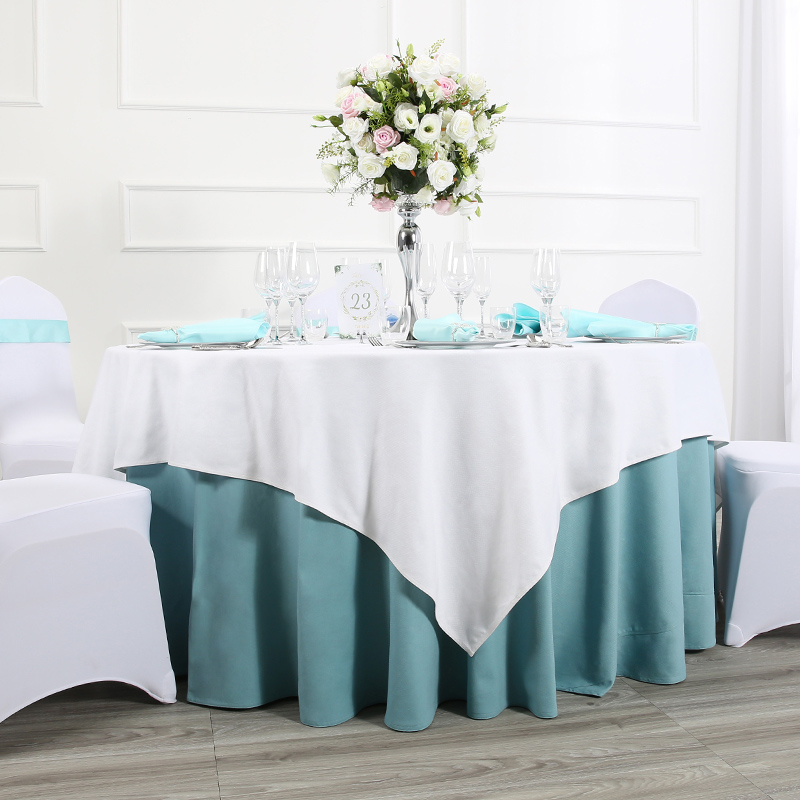 Blue and white double tablecloth