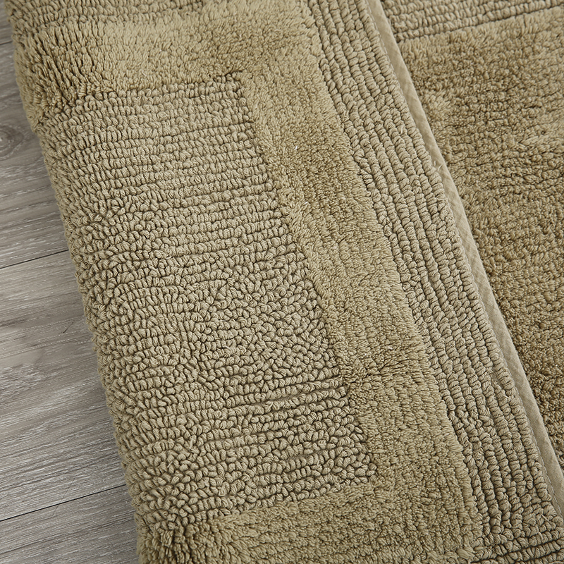 Blue-brown reversible floor towel