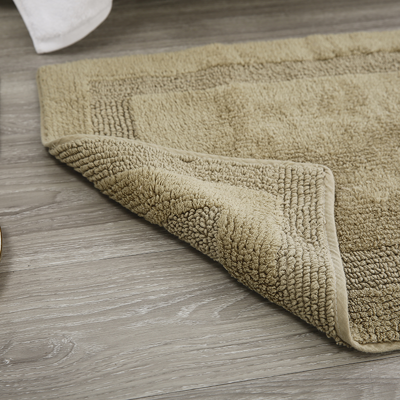 Blue-brown reversible floor towel